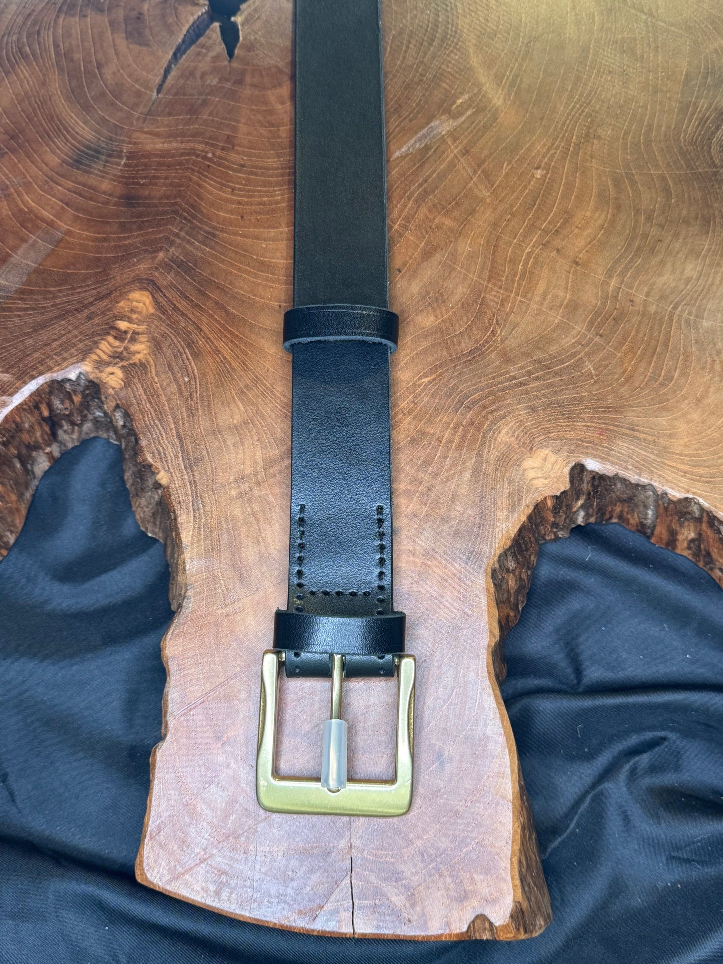 Ceinture homme fait main boucle en laiton