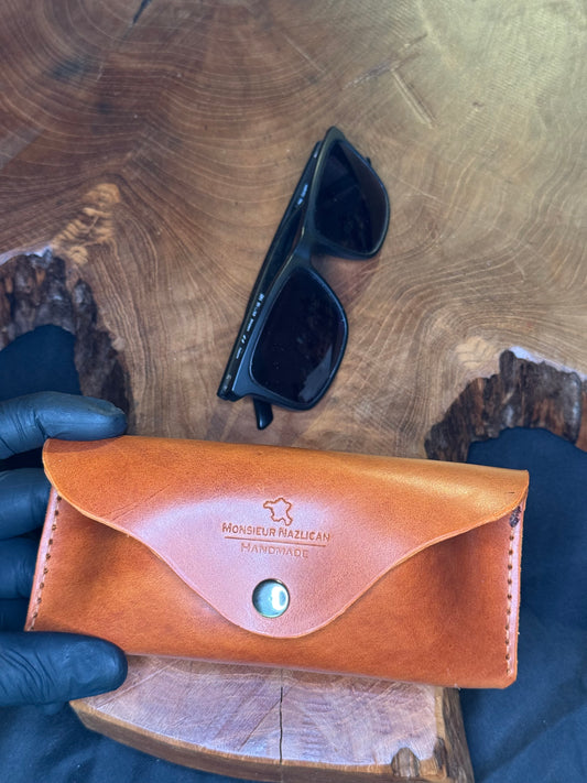 Étui à lunette fait main en cuir