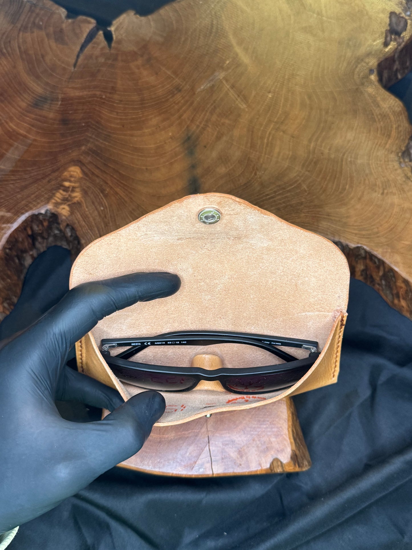 Étui à lunette fait main en cuir