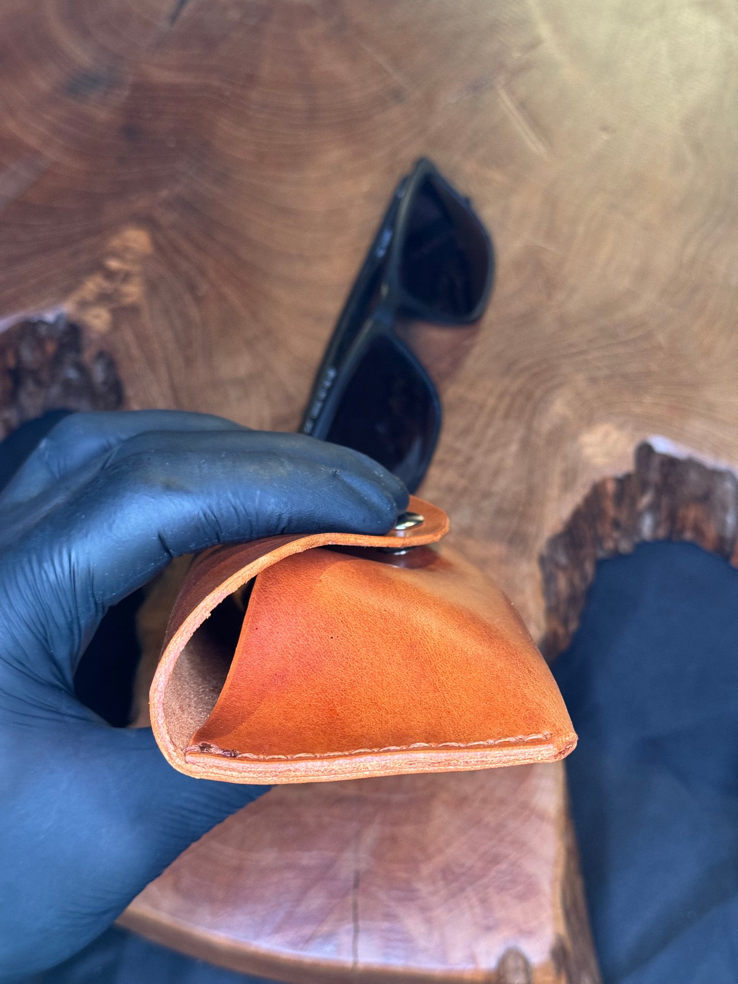 Étui à lunette fait main en cuir