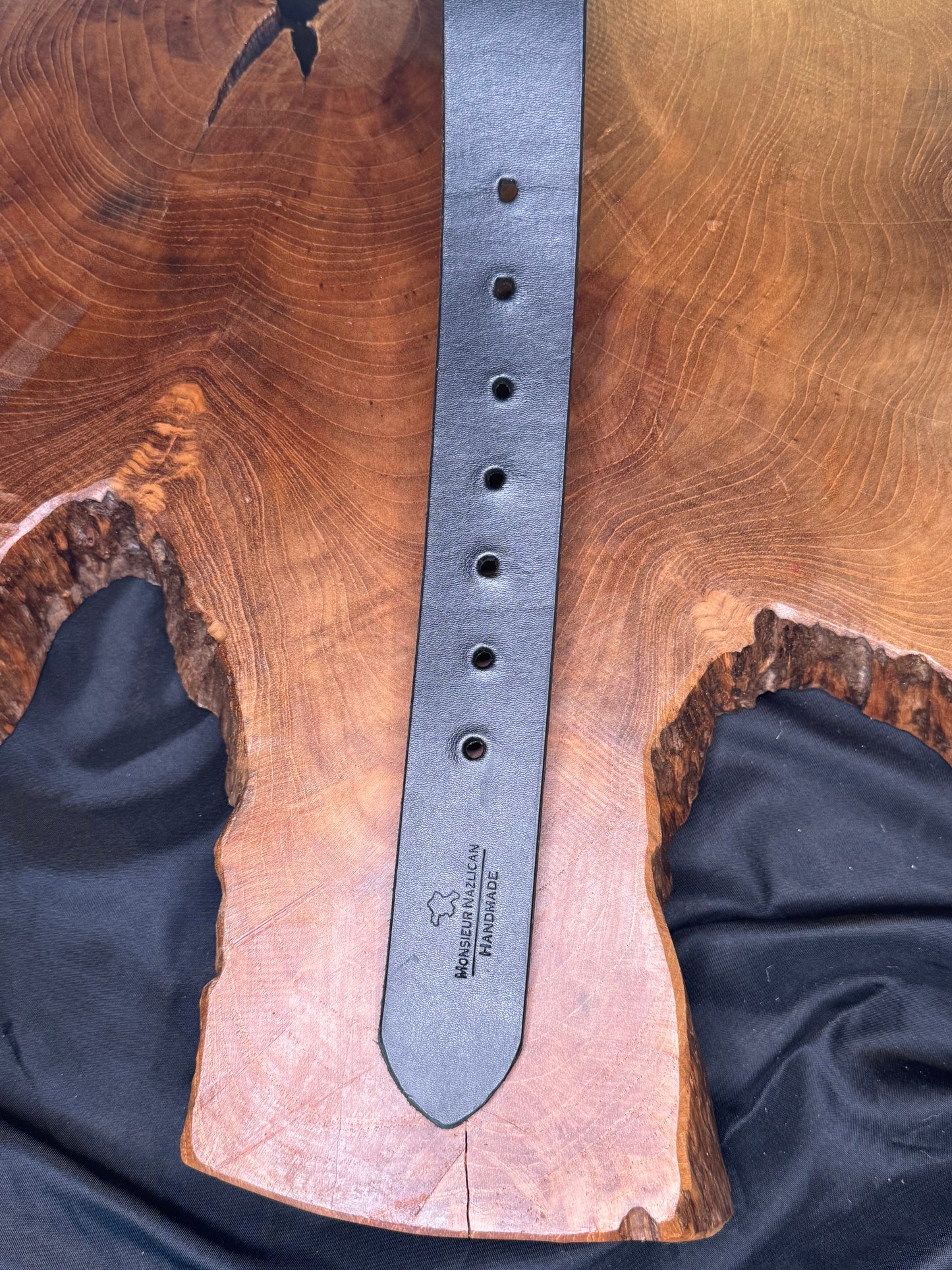 Ceinture homme fait main boucle en laiton