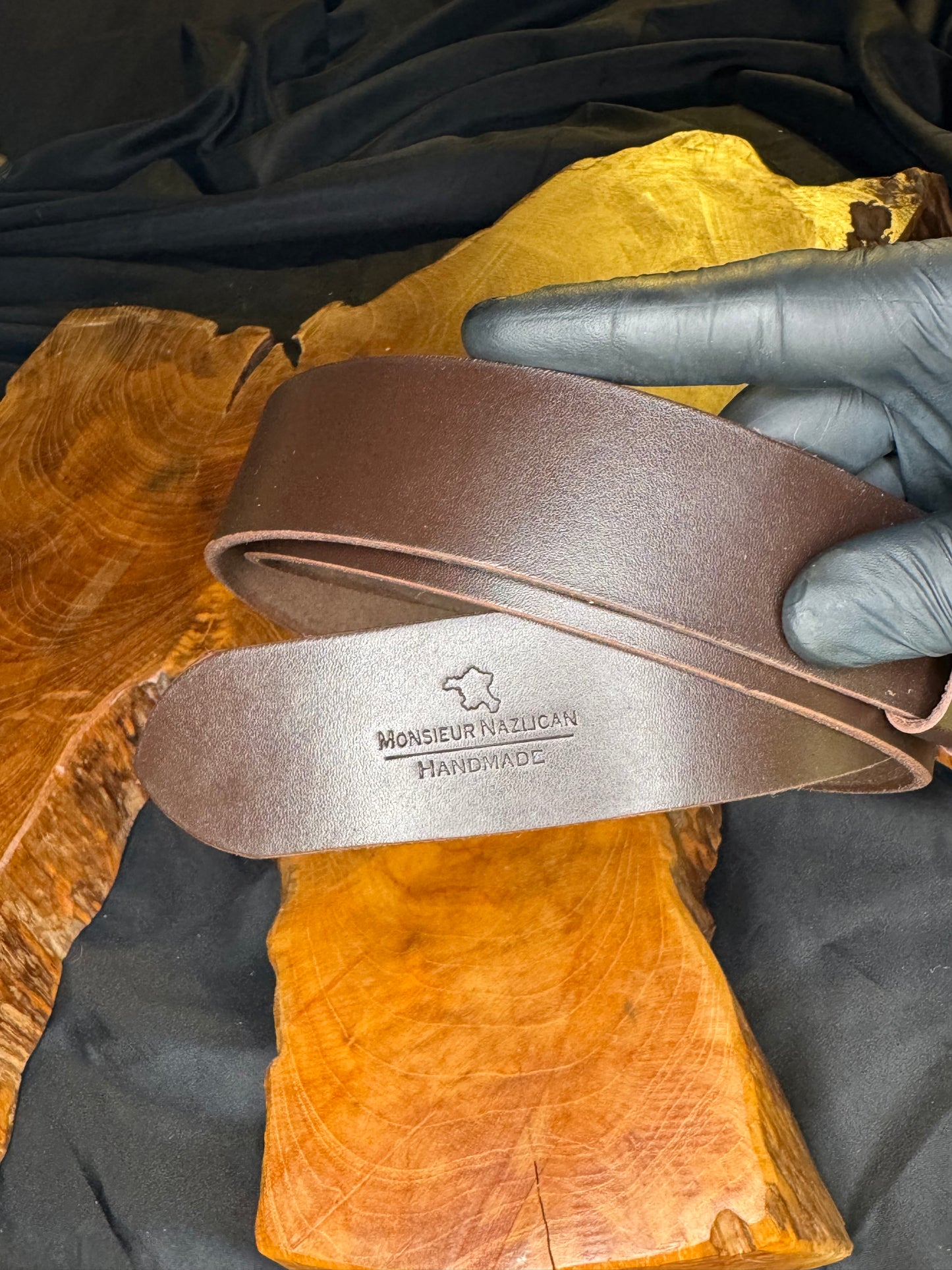 Ceinture homme marron foncé