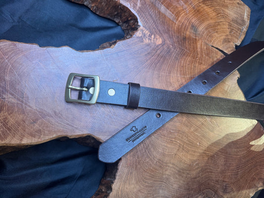 Ceinture femme fait main boucle en laiton couleur marron