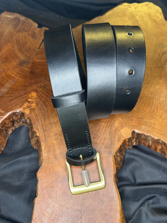 Ceinture homme fait main boucle en laiton