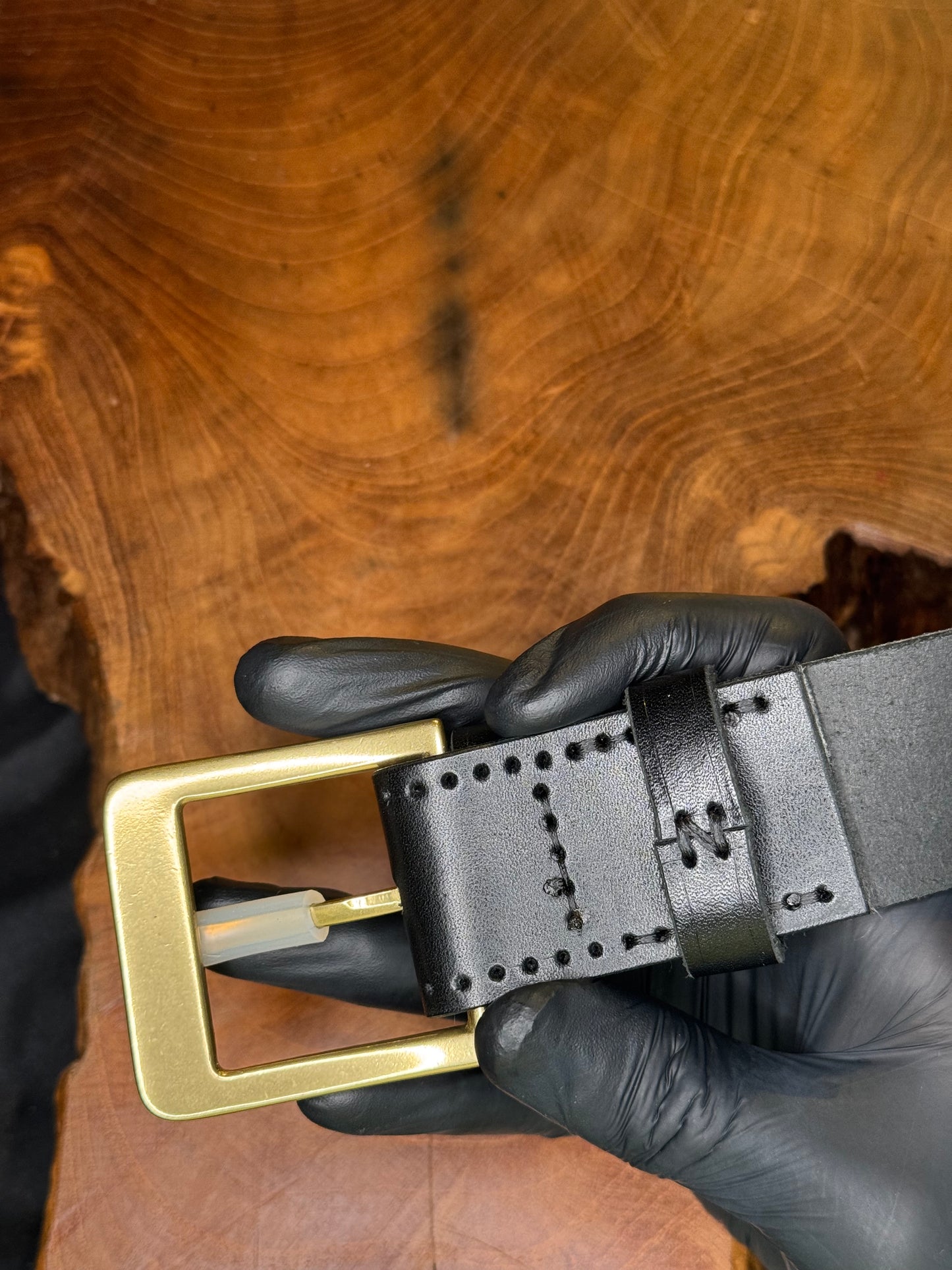 Ceinture homme fait main boucle en laiton