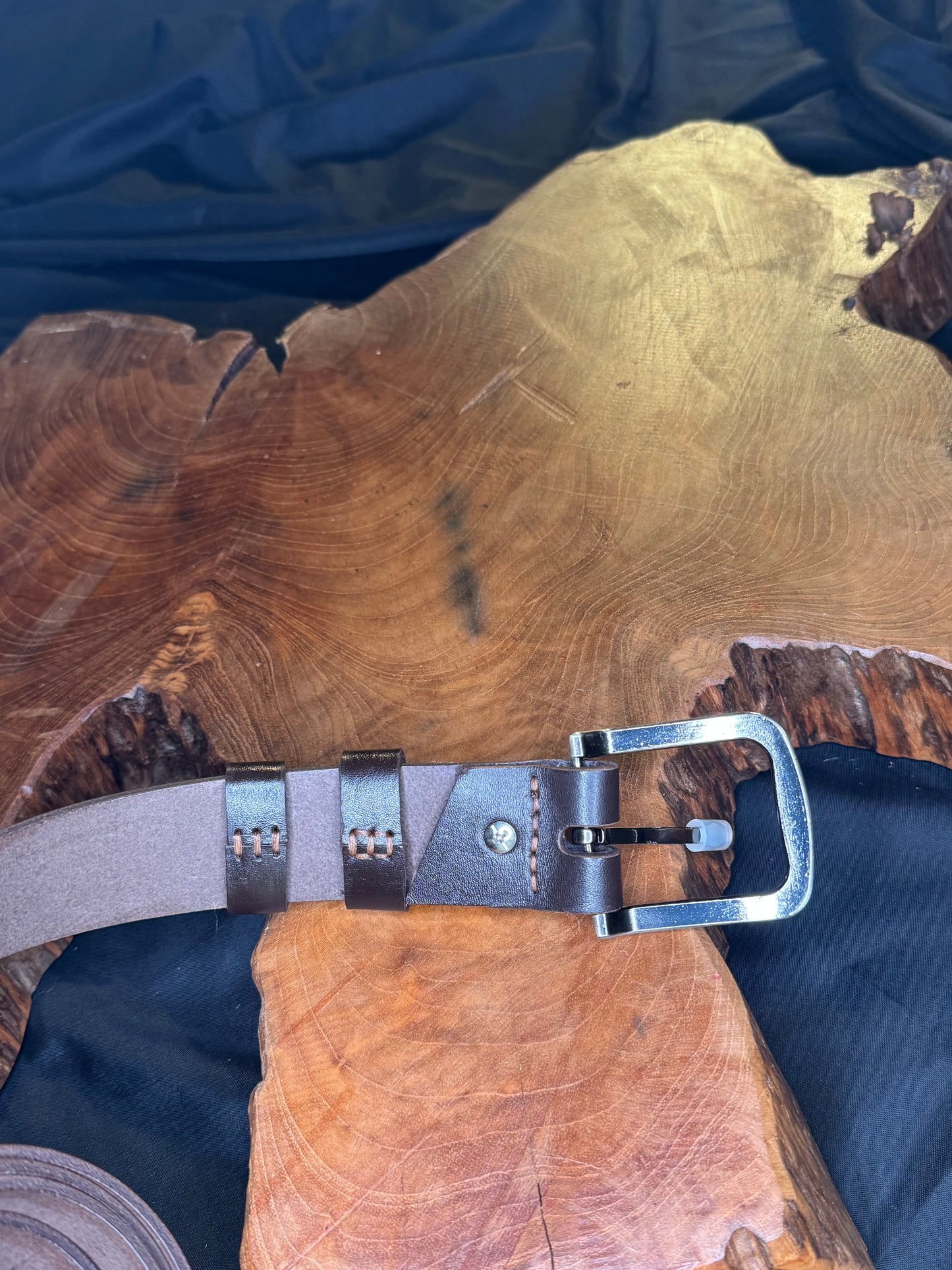 Ceinture homme marron foncé