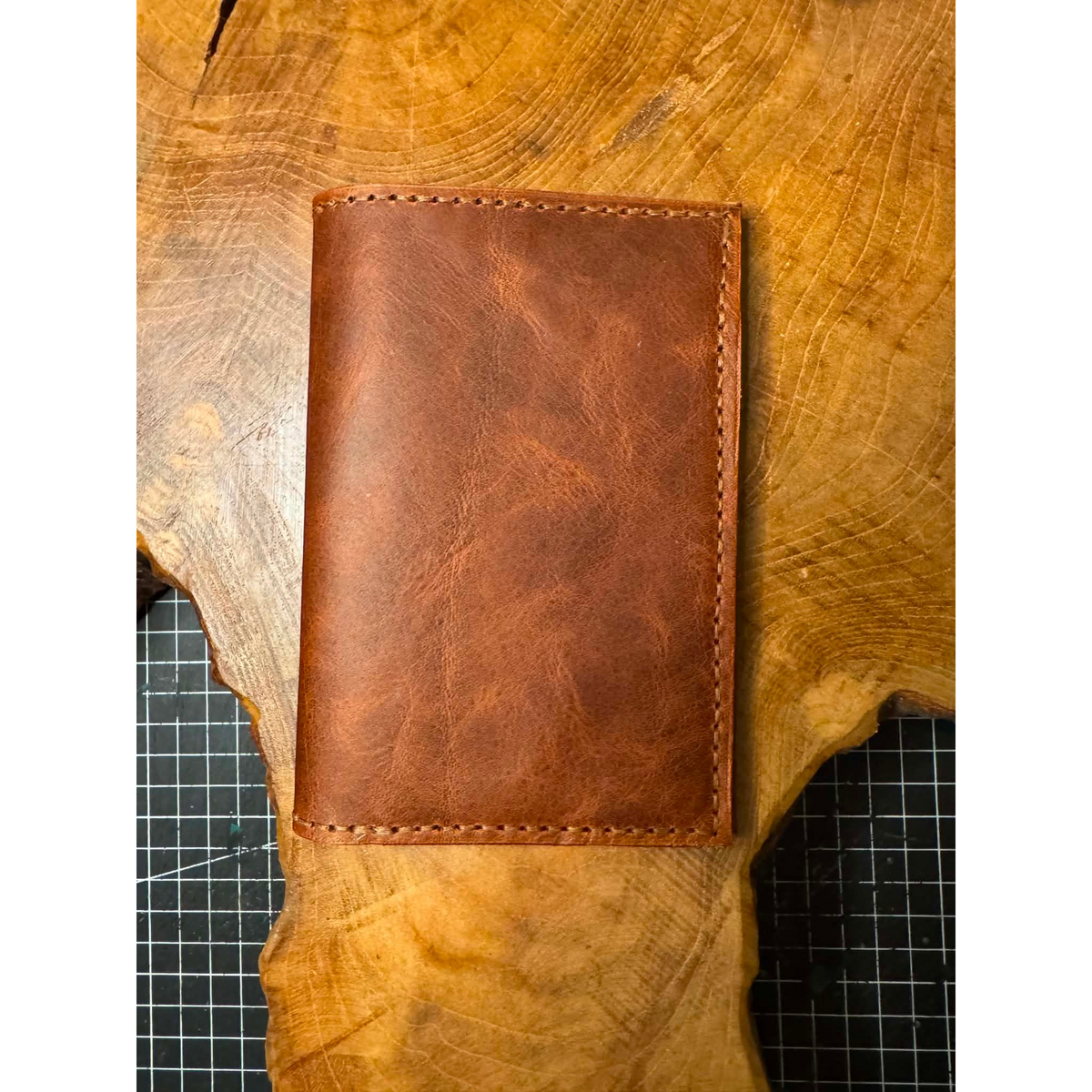 Handmade customizable leather passport holder
