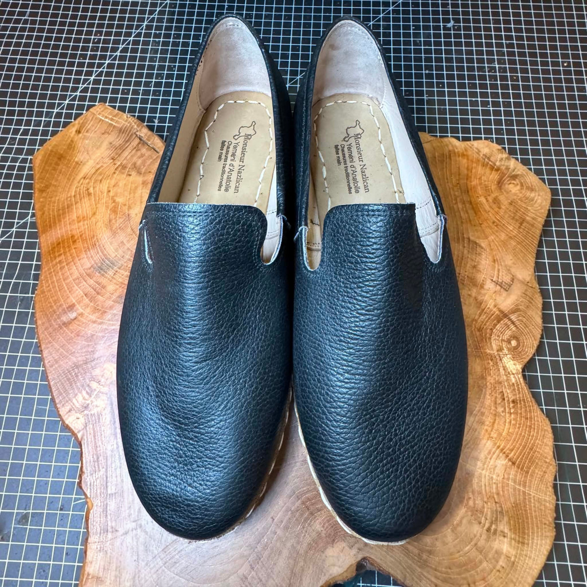 Yemeni d'Anatolie Noir Classique – Chaussures traditionnelles turques faites main