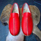 Yemeni d'Anatolie Rouge – Chaussures traditionnelles turques faites main