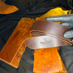 Ceinture Marron Homme en cuir fait main, boucle zamak