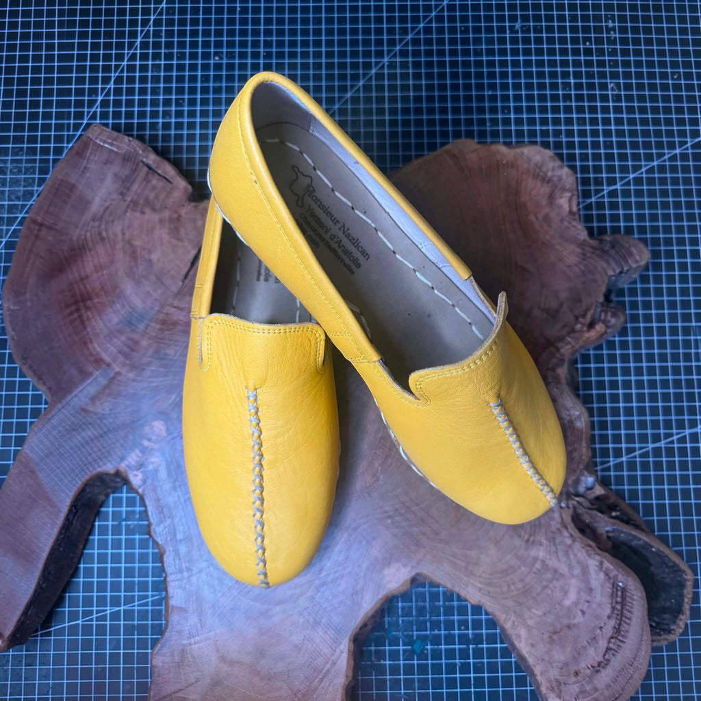 Yemeni d'Anatolie Jaune – Chaussures traditionnelles turques faites main