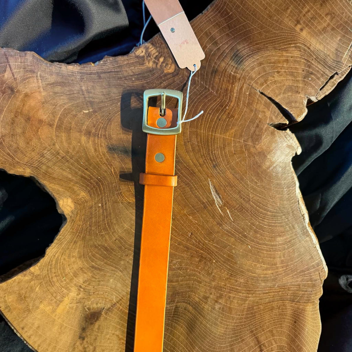 Ceinture Camel en cuir fait main pour Femme