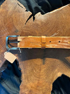 Ceinture Vintage en cuir italien fait main pour Homme