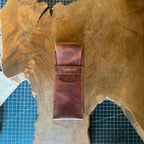 Porte-stylos en cuir fait main