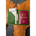 Handmade customizable leather passport holder