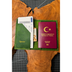 Handmade customizable leather passport holder