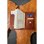 Handmade customizable leather passport holder