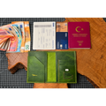 Handmade customizable leather passport holder